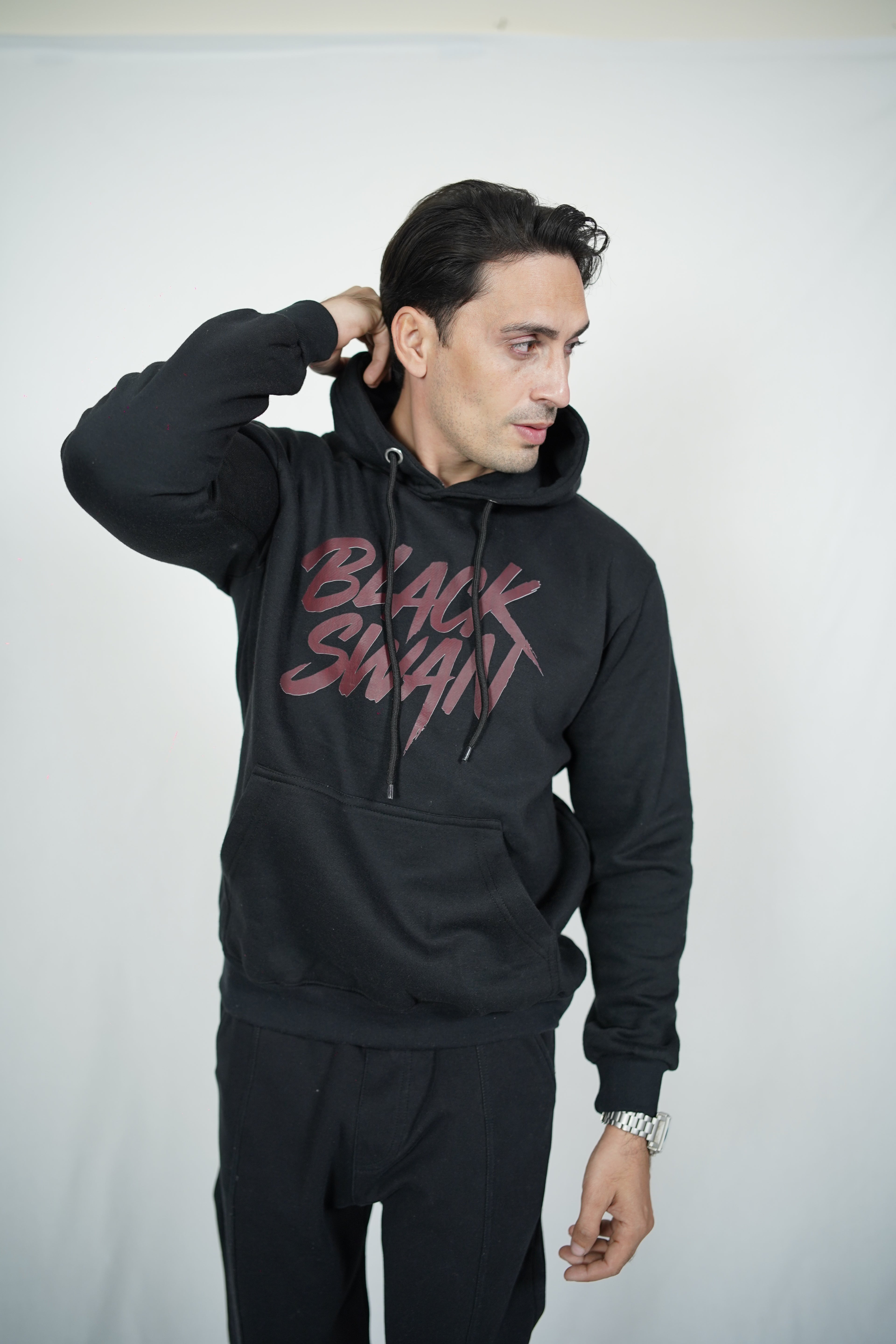 Black Swan Pattern Hoodie - Bold Edition