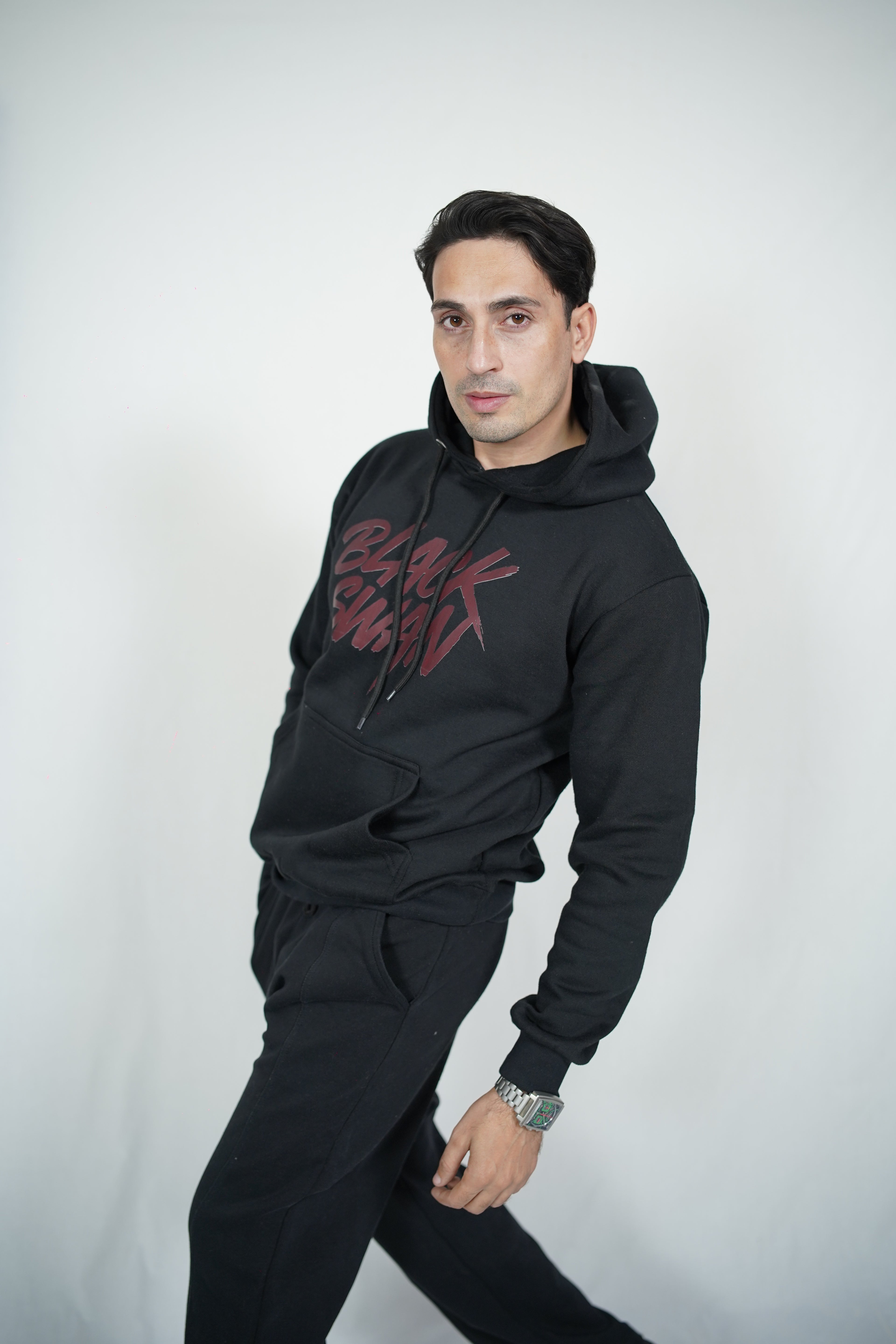Black Swan Pattern Hoodie - Bold Edition