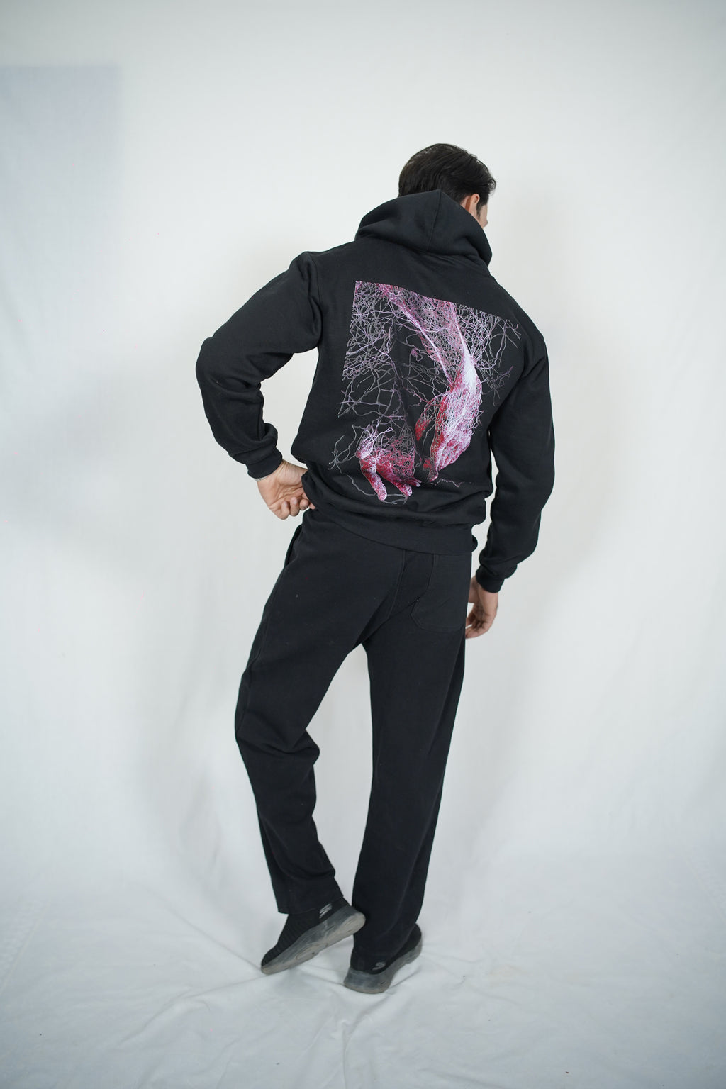 Black Swan Pattern Hoodie - Bold Edition
