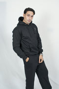 Black Swan Pattern Hoodie - Black