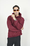 Black Swan Pattern Hoodie - Maroon